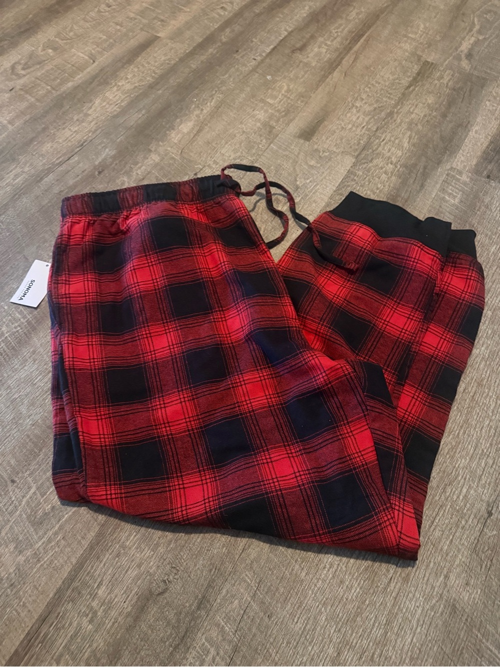 Sonoma Red and Black Plaid Men's Pajama Pants